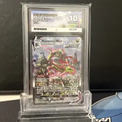 Pokemon TCG Rayquaza VMAX Evolving Skies Alternative Art #218 Ace 10 Gem Mint - Image 1