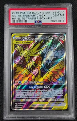 ✨ PSA 10 GEM MINT 2019 Pokemon SM210 Moltres & Zapdos & Articuno GX - Image 1