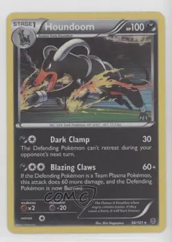 Houndoom Pokemon Black & White Plasma Blast #56 - Image 1