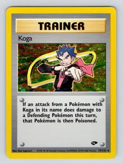 Pokemon TCG Koga Gym Challenge 19/132 Holo Unlimited Holo Rare - Image 1