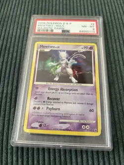2008 Pokemon Diamond & Pearl Majestic Dawn 9 Mewtwo-Holo PSA 8 - Image 3