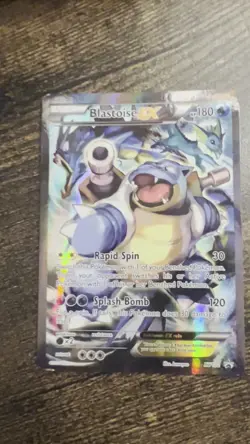 Pokemon TCG Blastoise EX XY122 Black Star Promo Regular Size HP - Image 2