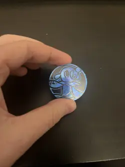 Popplio Blue Cracked Ice Pokemon TCG Flipping Coin - Image 2