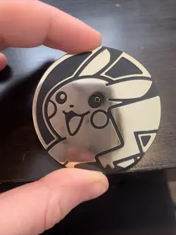 Pikachu Gold Jumbo Coin Collection Chest Pokemon TCG Flipping Coin - Image 1