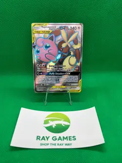 Pokemon TCG Mega Lopunny & Jigglypuff GX 225/236 Cosmic Eclipse Full Art DMG - Image 1