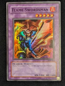 Flame Swordsman. LOB-003. Super Rare. Unlimited Edition. Yu-Gi-Oh! - Image 1