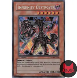Yugioh Infernity Destroyer TSHD-EN098 Secret Rare 1st Edition LP - Image 1