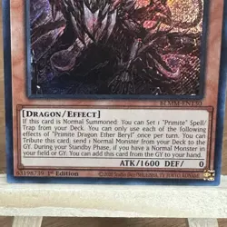 Primite Dragon Ether Beryl 1st Edition BLMM-EN130 Secret Rare Yugioh TCG - Image 3