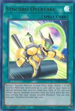YUGIOH SYNCHRO OVERTAKE ULTRA RARE MP22-EN164 NEAR MINT - Image 1