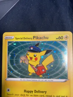 Special Delivery Pikachu SWSH074 Promo Cards Holo W/ Very Nice Swirl - Image 2