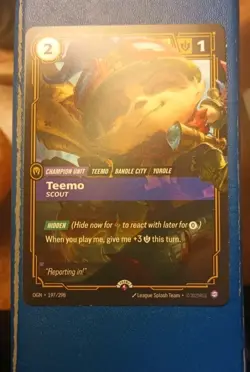 Riftbound TCG Teemo Scout Promo Card NM English 197/298 League Of Legends - Image 1
