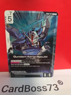 Gundam Aerial Rebuild Gundam Card Game . Dual Impact Rare . GD02-074 - Image 1