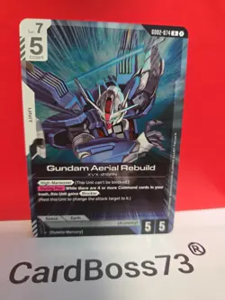 Gundam Aerial Rebuild Gundam Card Game . Dual Impact Rare . GD02-074 - Image 2