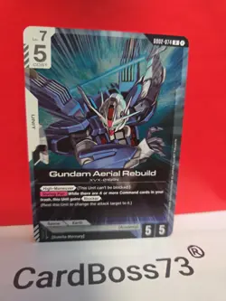Gundam Aerial Rebuild Gundam Card Game . Dual Impact Rare . GD02-074 - Image 3