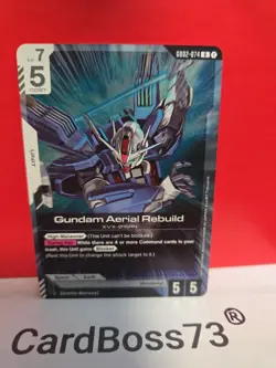 Gundam Aerial Rebuild Gundam Card Game . Dual Impact Rare . GD02-074 - Image 4