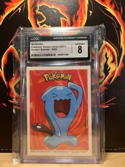 CGC 8 WOBBUFFET (2001) DUNKIN BOOMER STICKER CARDS #202 - Image 1