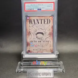 PSA 10 Luffy OP09-119 Wanted Emperors in the New World ONE PIECE Card Japanese - Image 1