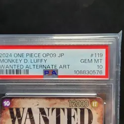 PSA 10 Luffy OP09-119 Wanted Emperors in the New World ONE PIECE Card Japanese - Image 4