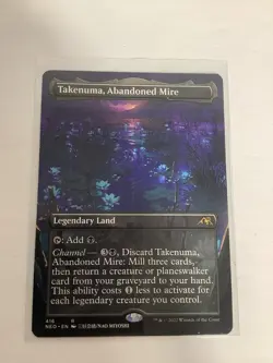 MTG Magic the Gathering Takenuma Abandoned Mire 416 NEO Borderless Rare M/NM - Image 1