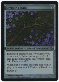 Diviner's Wand 2008 Morningtide FOIL Colorless Uncommon Artifact MTG NM AZ1 - Image 1