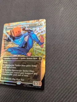 Magic MTG Spectacular Spider-Man 0236 Borderless Textured Foil Bag Man NM - Image 3