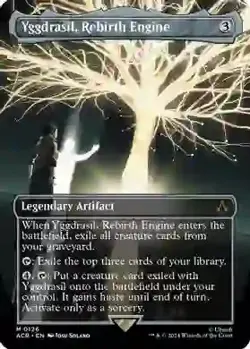 Light Play, English MTG Foil Yggdrasil, Rebirth Engine - Foil - Borderless Assas - Image 1