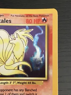 Pokemon TCG Ninetales Base Set 12/102 Holo Unlimited Rare Card Vintage 1999 LP - Image 3