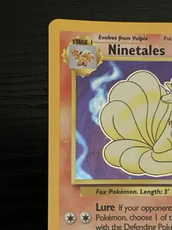 Pokemon TCG Ninetales Base Set 12/102 Holo Unlimited Rare Card Vintage 1999 LP - Image 4