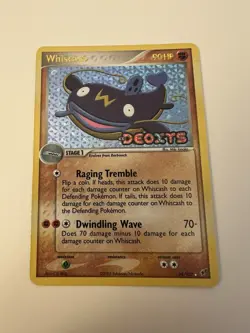 Pokemon TCG Whiscash 28/107 Holo EX Deoxys Stamped Near Mint Condition - Image 1