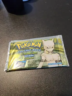 Topps Pokemon The First Movie Booster Pack Sealed 1st Edition Blue Tag - Image 1