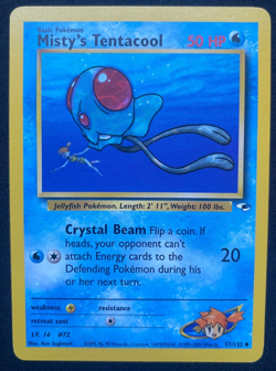 Pokemon TCG Misty's Tentacool Gym Heroes 57/132 Regular LP - Image 1