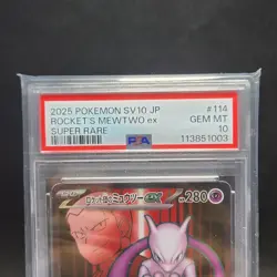 PSA 10 Team Rocket's Mewtwo ex SR 114/098 Glory of Team Rocket Pokemon Japanese - Image 4