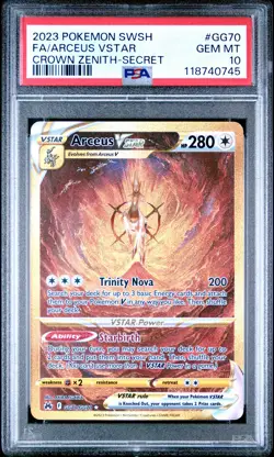 2023 POKEMON SWORD & SHIELD CROWN ZENITH SECRET FULL ART/ARCEUS VSTAR PSA 10 - Image 1