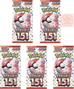 Pokemon TCG Scarlet Violet 151 Booster Bundle Japanese Edition Sealed (5 Packs) - Image 1
