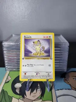 Meowth 1st Edition 56/64 Jungle WOTC Vintage Pokemon - Image 1