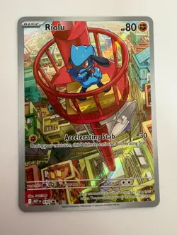 Riolu Mega Evolution ETB Pokemon Card Promo 010 NEAR MINT - Image 1