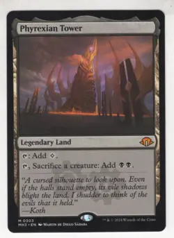 MTG Modern Horizons 3 Mythic Card #303 Phyrexian Tower - Image 1