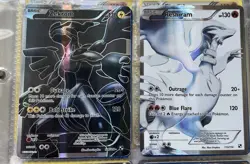 Pokemon TCG Reshiram 113/114 Zekrom 114/114 Black and White Holo Card Full Art - Image 2