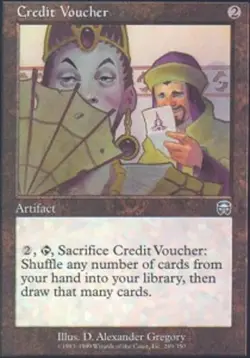 MTG magic cards 1x Credit Voucher Mercadian Masques Light Play, English - Image 1