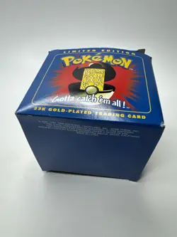 Vintage 1998 Pokemon Limited Edition Charizard 23K Gold-Plated Trading Card Set - Image 3