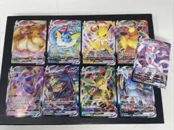 Eevee Line Eeveelutions Full Art Holo VMAX Pokemon Trading Card Lot - Image 1