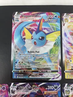 Eevee Line Eeveelutions Full Art Holo VMAX Pokemon Trading Card Lot - Image 4