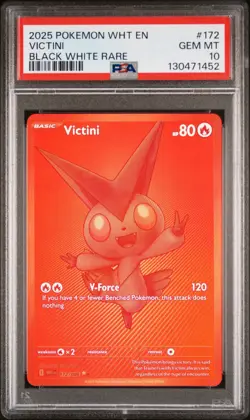 PSA 10 Victini 172/086 White Flare Pokemon Card English - Image 1