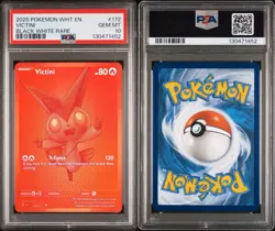 PSA 10 Victini 172/086 White Flare Pokemon Card English - Image 3