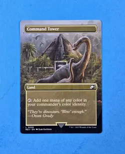 1x Command Tower Universes Beyond Jurassic World REX 2023 Mtg Magic Card Land 26 - Image 3