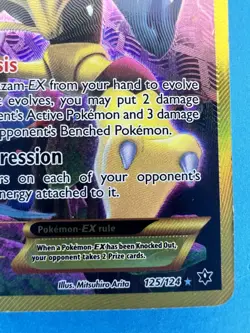Pokemon Card Alakazam EX (Secret) 125/124 Fates Collide Holo - Image 5