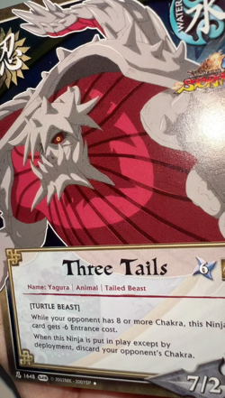 NARUTO CCG TCG THREE TAILS UNCOMMON CARD NM HOLO N-1648 - Image 2