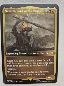 MTG | Sauron, Lord of the Rings | Foil Etched | Thick Stock LTC #84 - Image 1