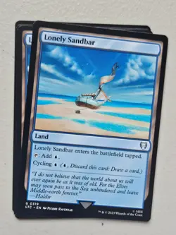 MTG l Lonely Sandbar (x4 Playset) | (NM) Lord of the Rings Commander - Image 1