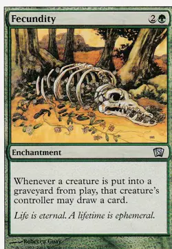 MTG Magic the Gathering Fecundity Eighth 8th Edition Uncommon Near Mint - Image 1